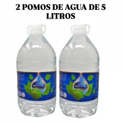 2 POMOS DE AGUA DE 5 LITROS(1+1)