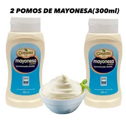 2 POMOS DE MAYONESA(300ml cada uno)