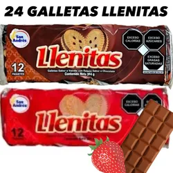 24 GALLETAS LLENITAS(FRESA Y CHOCOLATE) 🍫🍓