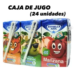 24 JUGUITOS ESTRELLA AZUL(200 ML)(MANZANA,PERA,MELOCOTÓN)🍐🍎🍑