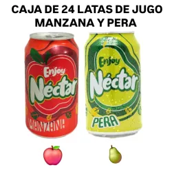  24 LATAS DE JUGOS ENJOY DE MANZANA 🍎 Y PERA 🍐 