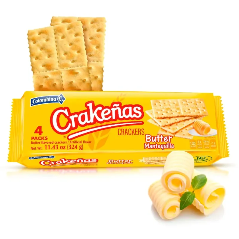 3 PAQUETES DE GALLETAS CRAKEÑAS DE MANTEQUILLA(12 paquetes en total)