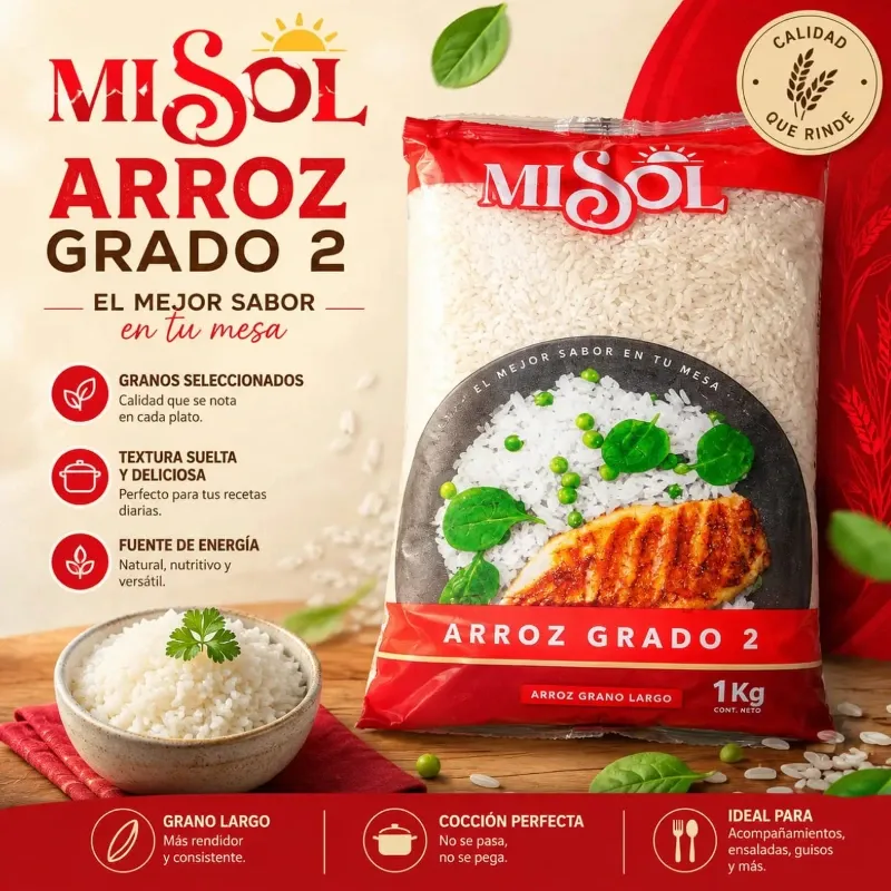 4 BOLSAS DE ARROZ DE 1KG