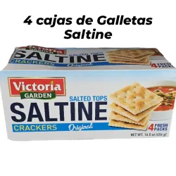 4 CAJAS DE GALLETAS SALTINES( SODA)