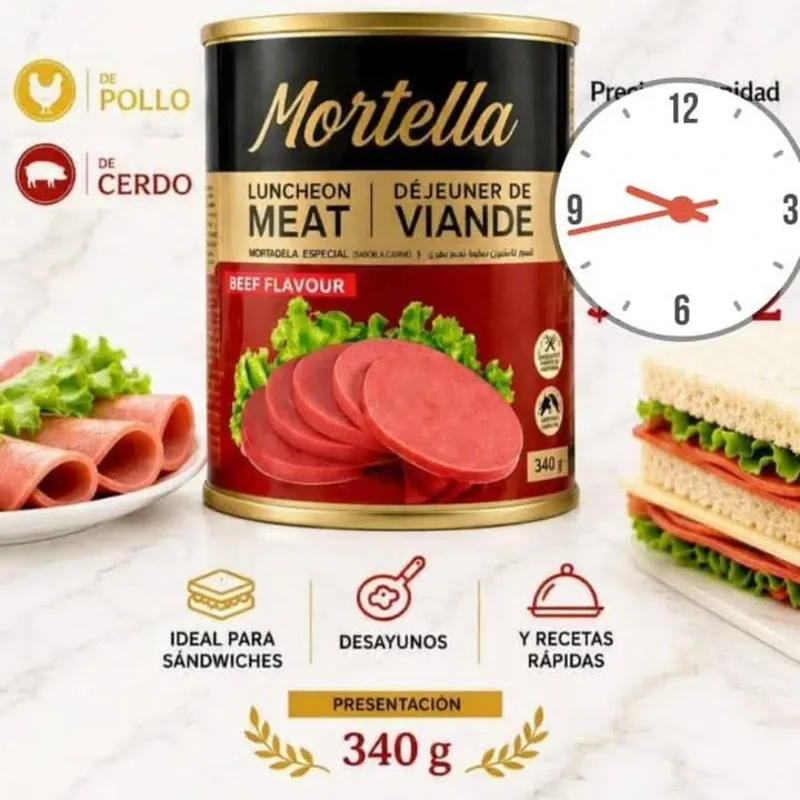 4 Lata de Mortadela Especial sabor res
