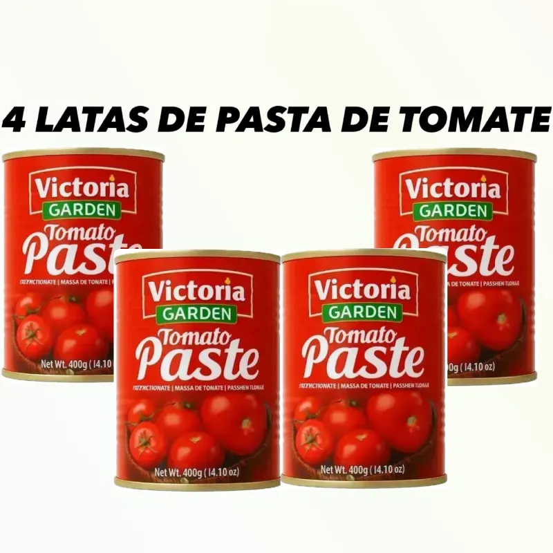 4 LATAS DE PASTA DE TOMATE VICTORIA 