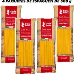 4 PAQUETES DE ESPAGUETI DOÑA NORA (500g cada paquete)