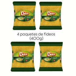 4 PAQUETES DE FIDEOS 
