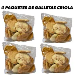 4 PAQUETES DE GALLETA CRIOLLA 