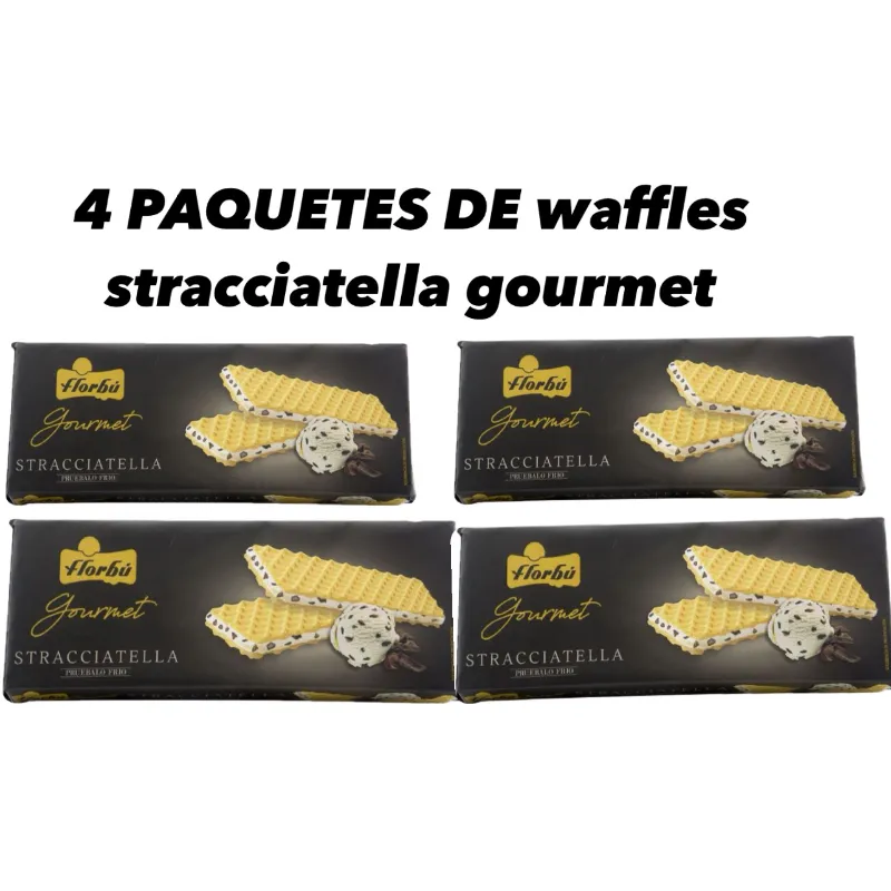 4 PAQUETES DE waffles stracciatella gourmet