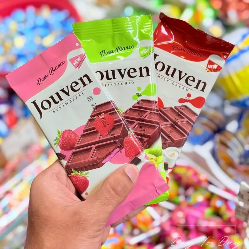 4 TABLETAS DE CHOCOLATE JOUVEN 🥛🍫🍓🥜