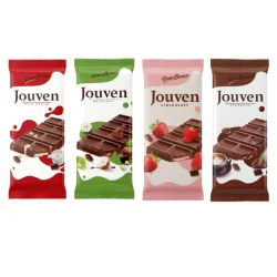 4 TABLETAS DE CHOCOLATE JOUVEN 🥛🍫🍓🥜