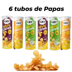 6 TUBOS DE POTATO CHIPS KIKY 🤤