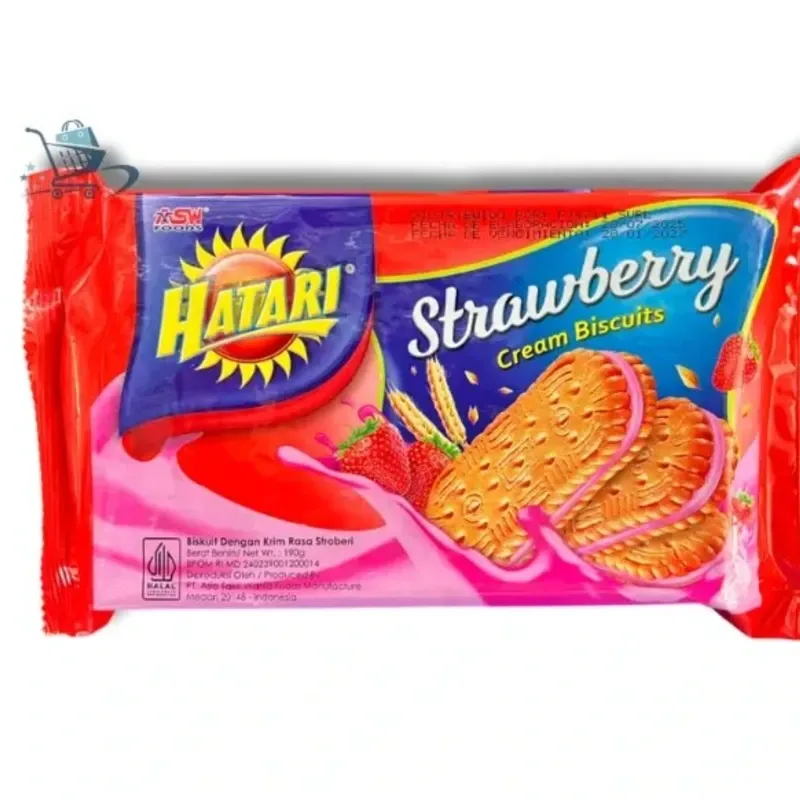 7 PAQUETES DE GALLETAS HATARI DE FRESA 🍓