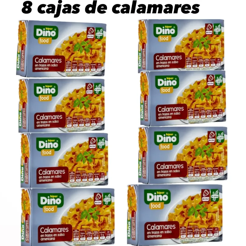 8 CAJAS DE CALAMARES EN SALSA AMERICANA (80g cada caja)