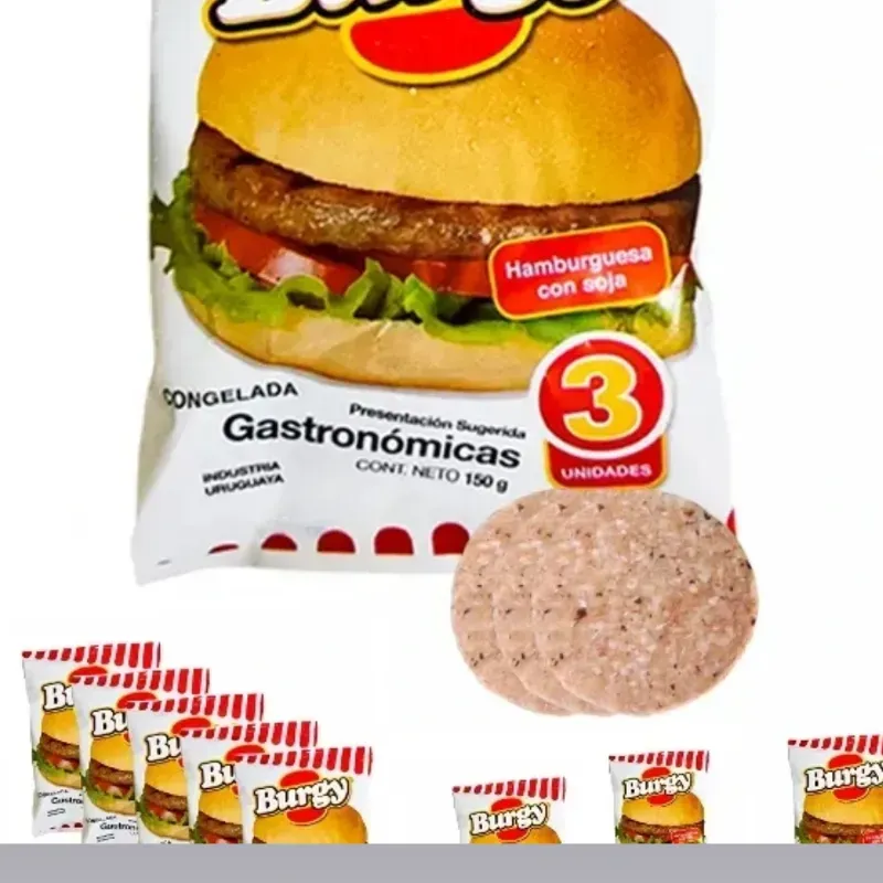 10 PAQUETES DE HAMBURGUESA DE RES CON SOJA 🍔