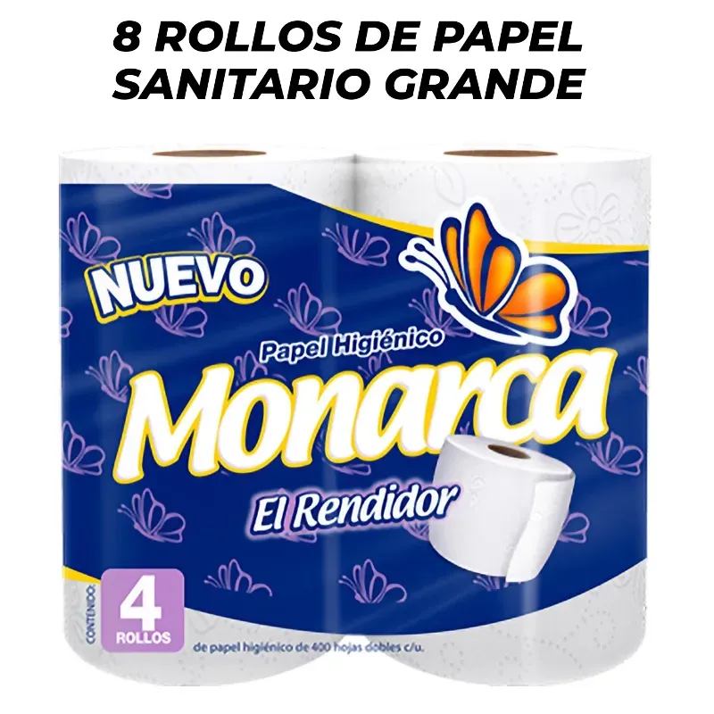 8 ROLLOS DE PAPEL HIGIENICO GRANDE 🧻🧻🧻🧻🧻🧻🧻🧻