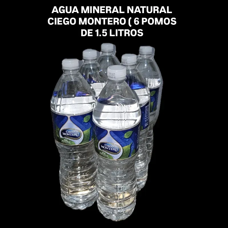 AGUA MINERAL NATURAL CIEGO MONTERO ( 6 UNIDADES)