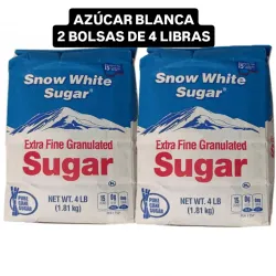 AZÚCAR BLANCA ( 2 BOLSAS DE 4 LIBRAS)