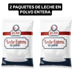 2 PAQUETES DE LECHE EN POLVO ENTERA( 1kg+1kg)🥛🥛