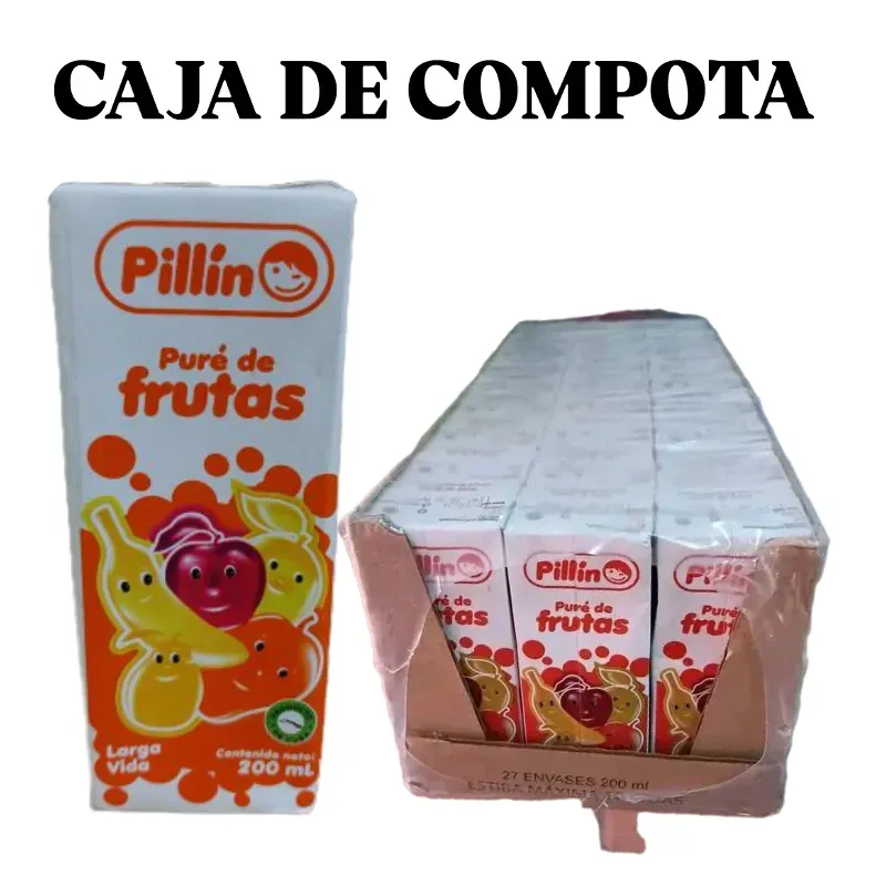 CAJA DE COMPOTA( 27 unidades) 🥭🍍🍎🍊🍌