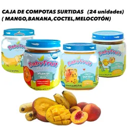 CAJA DE COMPOTAS SURTIDA( 24 unidades) 🍌🥭🍎🍐