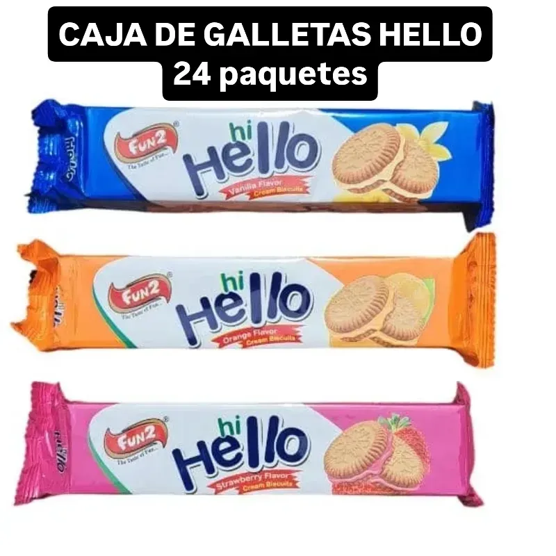 CAJA DE GALLETAS HELLO( 24 unidades) 🫓