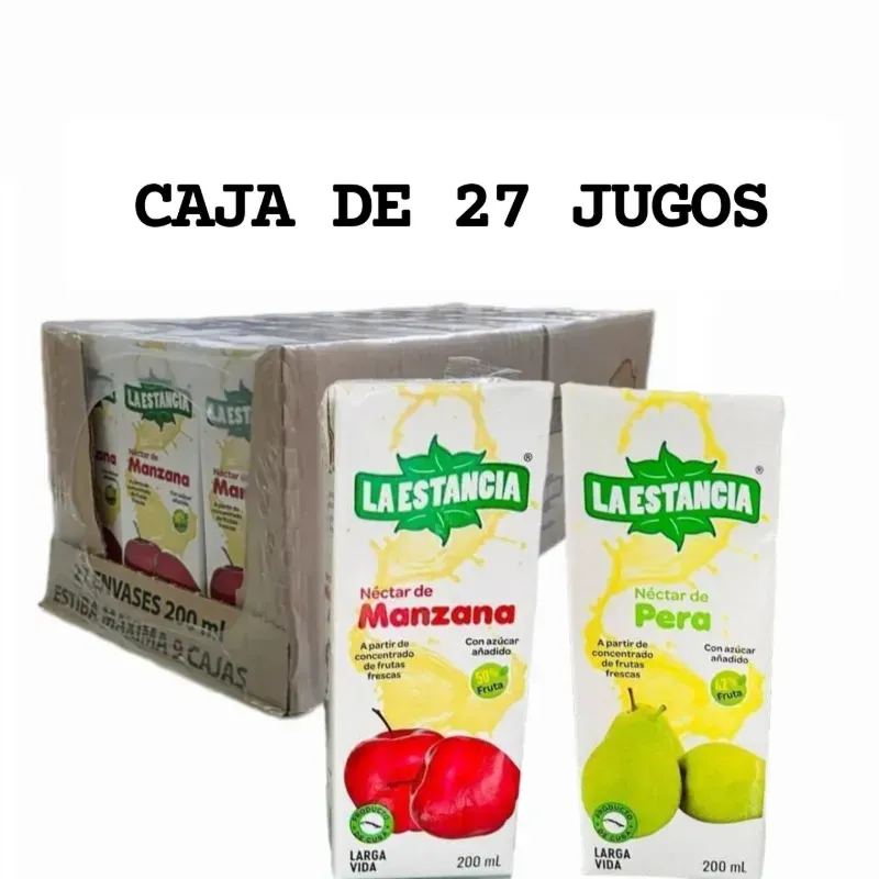 CAJA DE JUGO DE PERA Y MANZANA( 27 unidades)