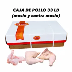 CAJA DE POLLO TYSON MUSLO Y CONTRA MUSLO (33LB)🍗🍗🍗