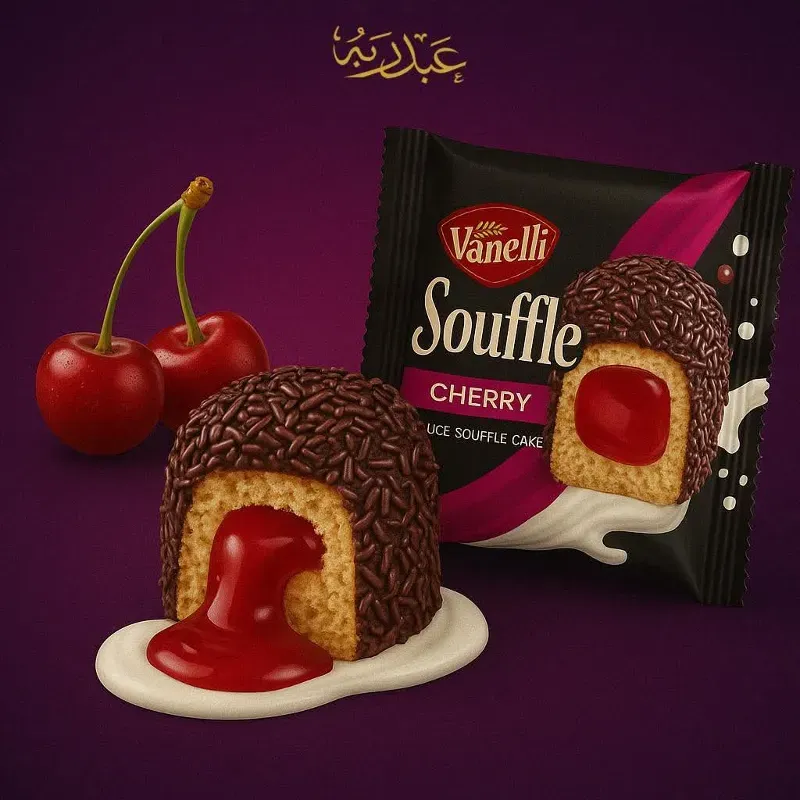 CAJA DE SOUFFLE DE CHOCOLATE Y CERESA( 12 Y 12)