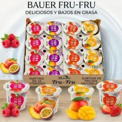 CAJA DE YOGURES Fru Fru surtida con 4 sabores( 🍓 🍒🥭 🍑 ) 20 Unidades