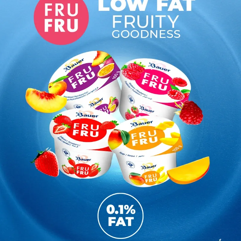 CAJA DE YOGURES Fru Fru surtida con 4 sabores( 🍓 🍒🥭 🍑 ) 24 Unidades