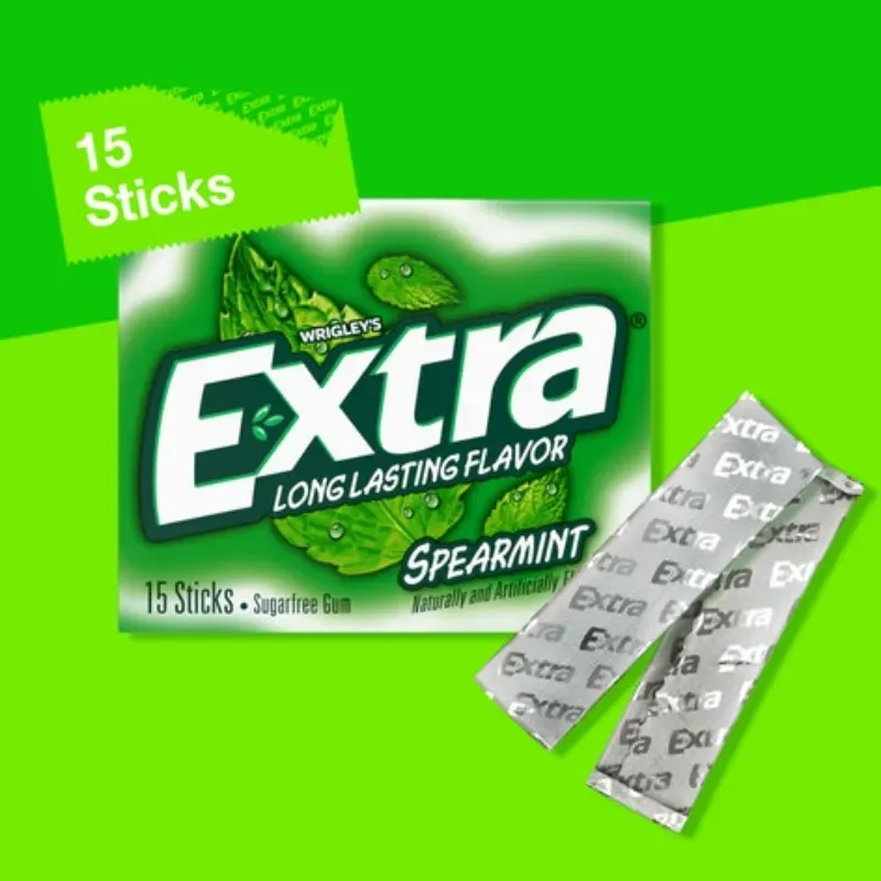 CHICLE EXTRA( 3 PAQUETES×15 unidades) 