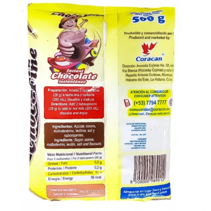 Chocolate en polvo chocofiñe( 500gr) ☕️