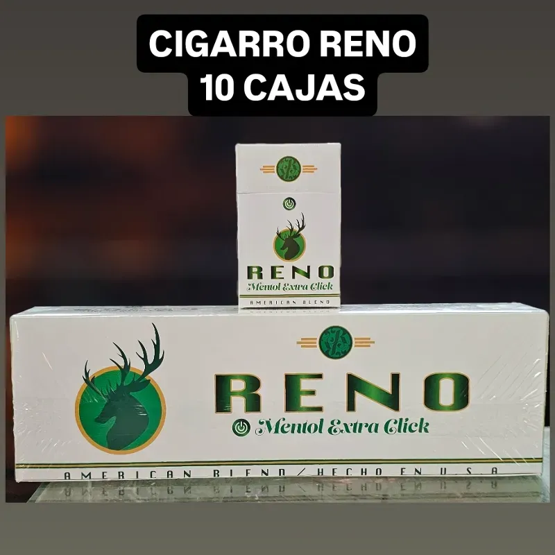 Cigarro Reno con Mentol Extra( 10 cajas)