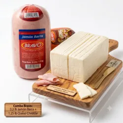 COMBO DE JAMON BRAVO Y QUESO CHEDAR LASQUEDO( 3.3 LİBRAS+2.5 libras)