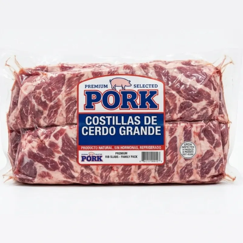 COSTILLAS GRANDES  DE CERDO IMPORTADA(18 a 19 Libras) 🐖