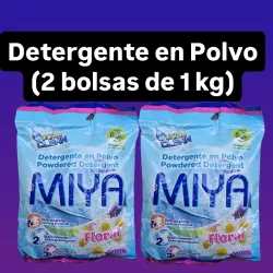 DETERGENTE EN POLVO MIYA ( 2 BOLSAS DE 1 KG)