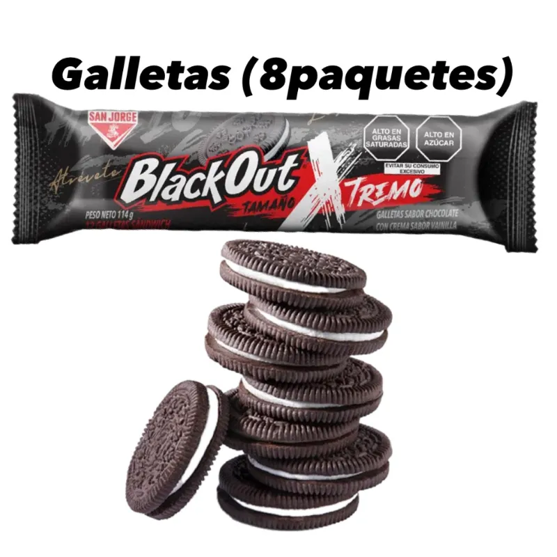 GALLETAS BLACKOUT (8 PAQUETES)🍪🍫