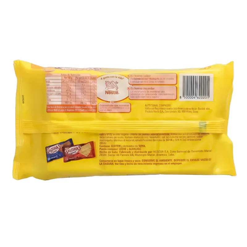 GALLETAS SALTINAS SABOR MANTEQUILLA