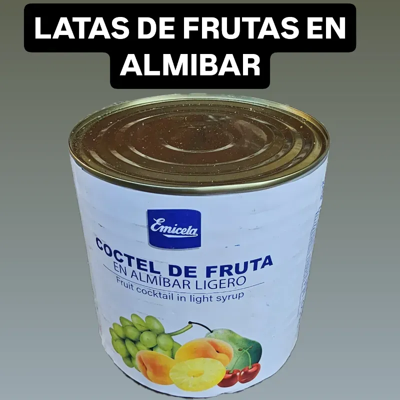 LATAS DE FRUTAS EN ALMIBAR VIMA