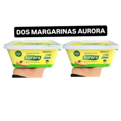 MARGARINA AURORA de 425 gramos( 2 Potes de Margarinas)
