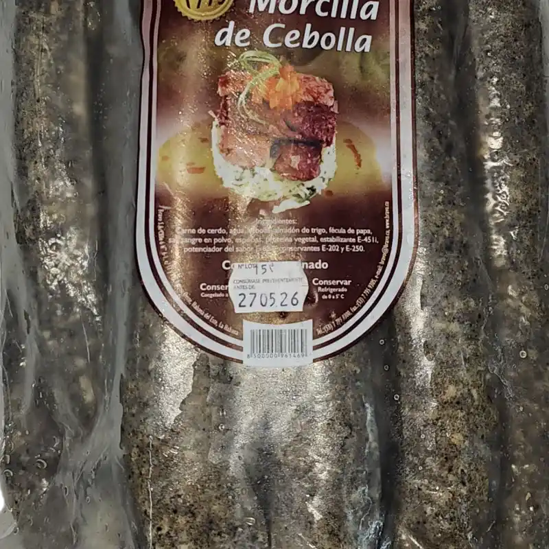 MORCILLA DE CEBOLLA BRAVO( 10 LIBRAS)
