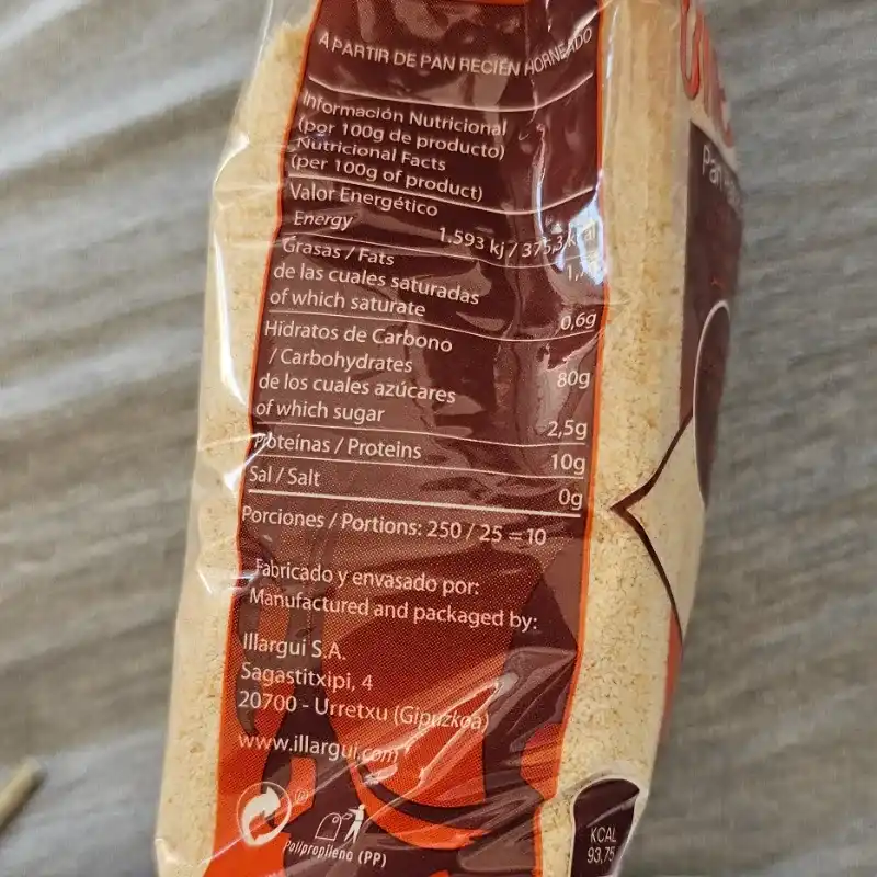 2 PAQUETE DE PAN RALLADO