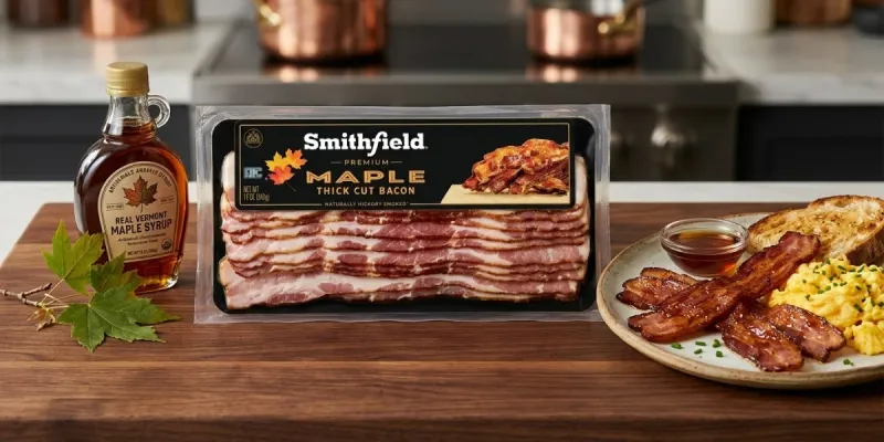 PAQUETE DE BACON LASQUEADO( tocino) Smithfield 340 gramos 🇺🇲