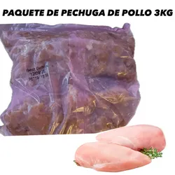 PAQUETE DE PECHUGA DE POLLO 3KG
