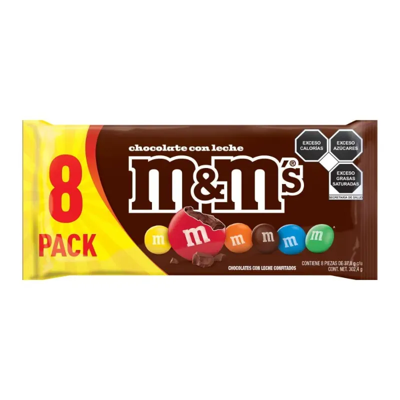 PAQUETE GRANDE DE M&M( 8 paqueticos) 🧡
