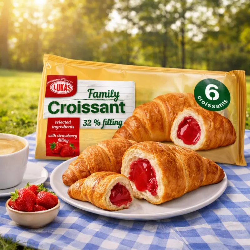 Paquetes de 12 croissant rellenos de chocolate y fresa🥐🍓🍫