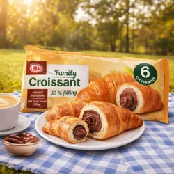 Paquetes de 12 croissant rellenos de chocolate y fresa🥐🍓🍫