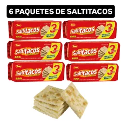 6 PAQUETES DE GALLETA SALTITACOS 🍪🍪🍪🍪🍪🍪